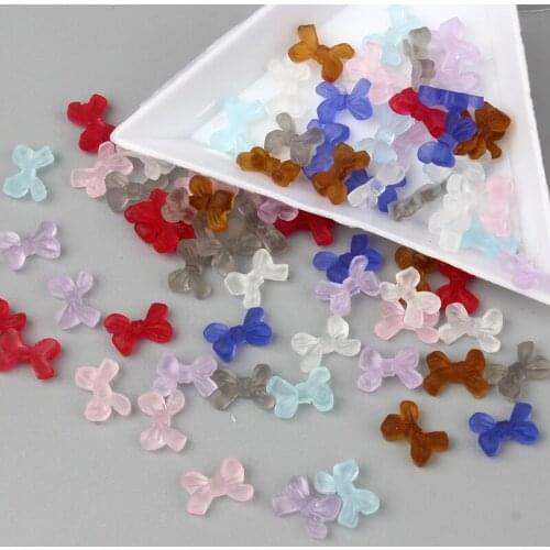 New Nail Decorations Candy colors Bow knot 6x9mm Charm Nail Art Decorations rhinestones DIY Manicure Nails Art Accessories