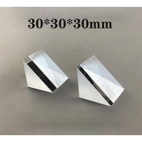 Isosceles Right Angle Prism Optical K9 Glass Total Reflection Prism Teaching Experiment Wholesale Customization surveying
