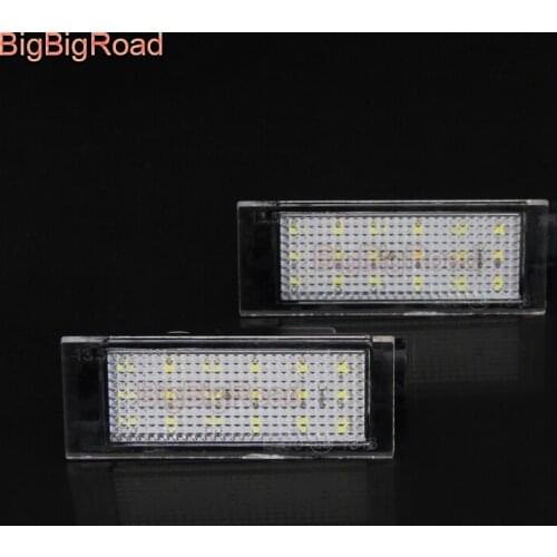 BigBigRoad Car License Plate Lights Number Frame Light For Renault Lodgy / Dacia Lodgy 2012~2016 Espace 4 2003~2014 Duster