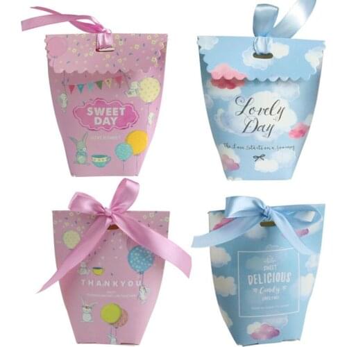 10pcs European Famingos Candy Bag Sen Family Thank You Wedding Favors Gift Box Package Birthday Party Favor Bags Gift Box