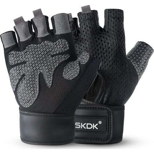 Half-finger Weightlifting Gloves Fitness Sports Wrist Pressure Sweat-absorbent Non-slip Hand Protection Horizontal Bar Riding