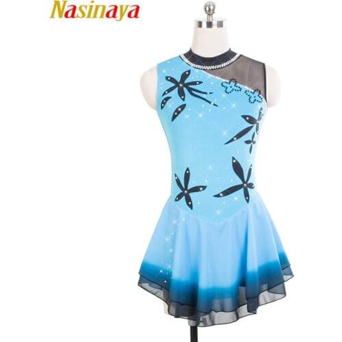 Nasinaya Figure Skating Dress Customized Competition Ice Skating Skirt for Girl Women Kids Patinaje Gymnastics Performance 196