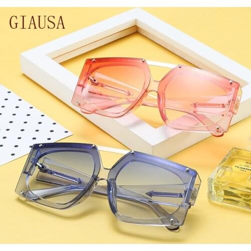 GIAUSA New box Sunglasses 2021 in Europe and America night vision glasses oversized sunglasses