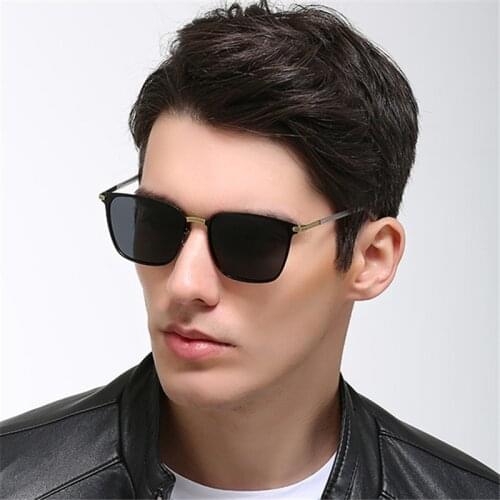 2021 Polarized Sunglasses Men Women Mirrored Driving Glasses Square Male Cool Fashion Classic Men Pilot Metal Frame Sun Glasses