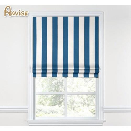 New Arrival Modern Geometric Stripes Style Roman Blinds Roman Shades For Living Room Window Curtains Free Shipping