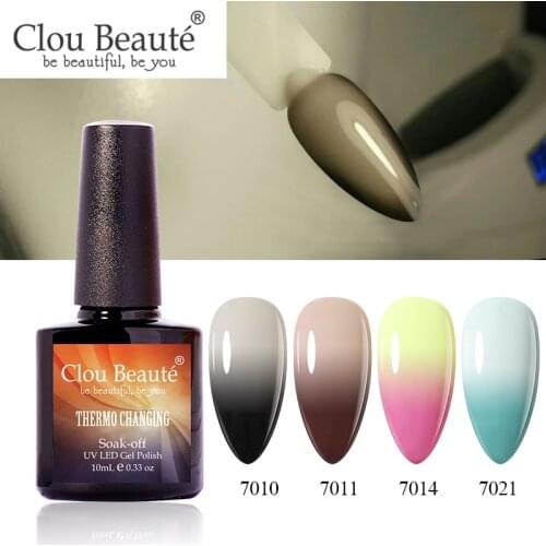Clou Beaute Thermo Change Gel Nail Polish Soak Off UV Nail Gel Lacquer HOT SALE Gel Temperature Varnish Lak Long Lasting Polish