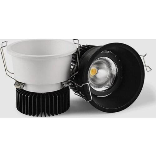 Narrow Border Anti-glare Dimmable Recessed COB LED Downlights AC85-265V 9W 12W 15W 20W LED Ceiling Lamps Hotel Villa Lighting