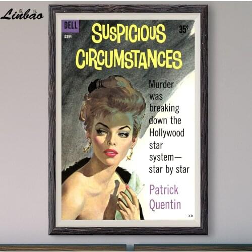 V212 1957 Suspicious Circumstances! Vintage Classic Movie Print Silk Poster Home Deco Wall Art Gift