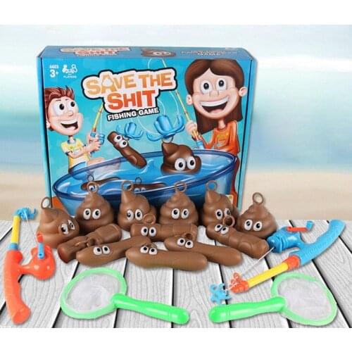 Funny Kids Bath Fishing Game Toy Set Floaters Poo Float Bathing Prank Toys EIG88