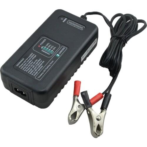 14.4V 3.3A LiFePO4 Battery Charger with Fuel Gauge for 12V 12.8V 4S Lithium Iron Phosphate Battery Packs
