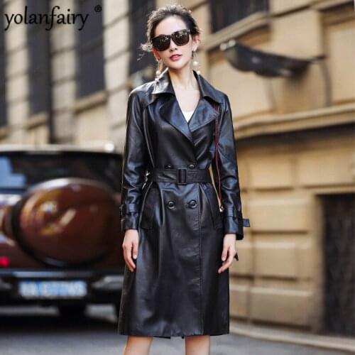 2020 Genuine Leather Jacket Women Spring Autumn Sheepskin Coat Korean Slim Leather Jackets Womens Windbreaker OT1730 YY627