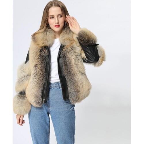 Fur Coat Female Luxury Real Fox Fur Jacket Fashion Winter Genuine Leather Fur Women Clothing Free Shipping