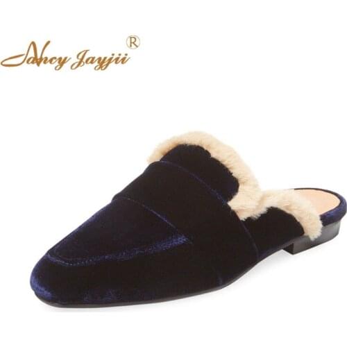 Winter Flock Women Slippers Adult Female Ladies Solid Outside&Indoor Sewing Fashion Mature Leisure Elegant Nancjayjii Basic 2019