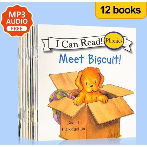 24 Books/set Biscuit Series Phonics English Picture Books I Can Read Children Story Book Early Educaction Pocket Reading Book