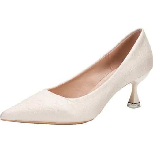 2021 Womens Pumps Super High Heels Fashion Pointed Toe Black Beige Sexy ShoesVanny Factory Store