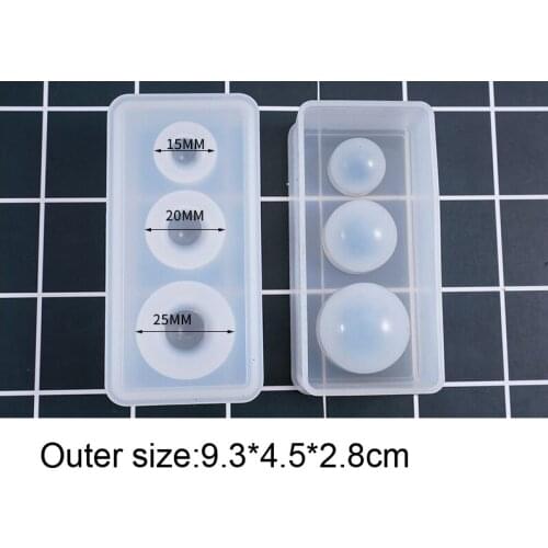3D Crystal Ball Silicon Mold Multi Size Epoxy Resin Beads Drop Gel Sphere Molds Pendant Craft DIY Handmade Jewelry Making Tools