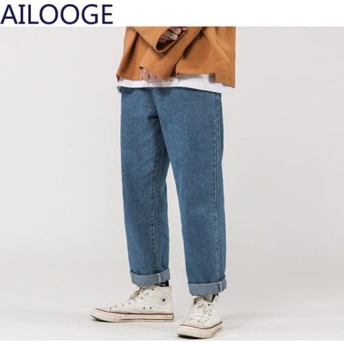 Свободные джинсы для мужчин AILOOGE China At AliExpress