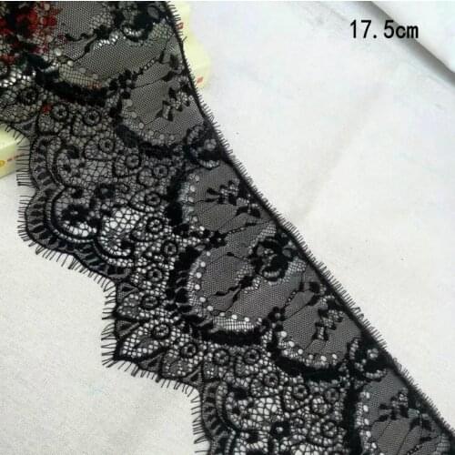 White eyelash lace trim 16cm wide lace fabric handmade DIY garment accessories