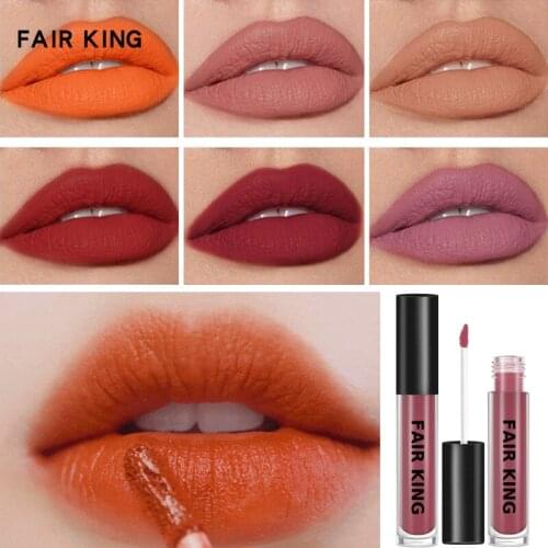 FAIR KING Mist Velvet Lip Glaze Waterproof Lip Makeup No Fading Lip Gloss Matte Silky Lipstick Longlasting Comestic TSLM2