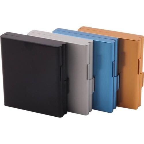 1Pc 20 Capacity Aluminum Alloy Cigarette Case Double Layer Cigarettes Box Creative Cigarette Holder Container Protective Case