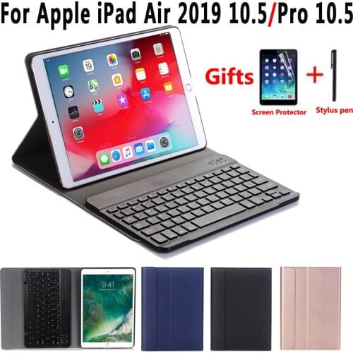 English Spanish Russian Bluetooth Keyboard Case for Apple iPad Air 2019 3 3rd 10.5 A2152 A2153 A2123 Pro 10.5 A1701 A1709 Cover