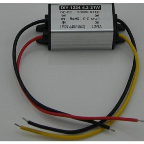 DC-DC Converter 12V24V(6.5V-40V) Step Down 4.2V 5A 21W Buck Module Car Power Converter Adapter Voltage Regulator Waterproof