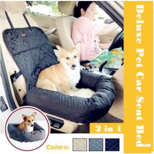 Funtional Pet Booster Bed Deluxe Dog Pet Car Seat Cover Bed&Lounge