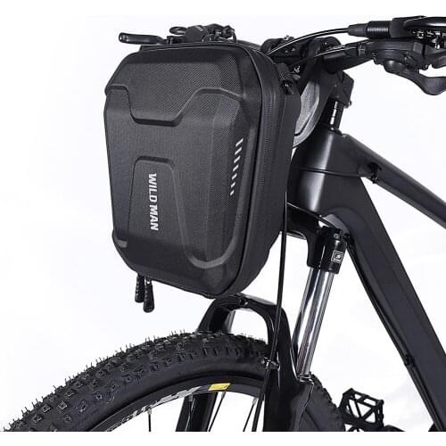 WILD MAN Bicycle Handlebar Head Bags Waterproof Hard Shell Mountain MTB Road Bike Phone Case Electric Scooter Pouch Equipment