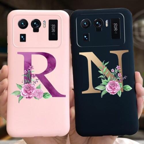 For Xiaomi Mi 11 Ultra Global Version Case Name Letters Mobile Phone Case ForXiaomi Mi 11 Ultra MI11 5G 2021 Fashion Bumper