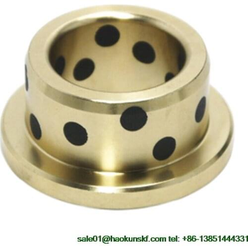 JFB4020 / 4020F (Size:40*50*20/65*5mm) Flanged Solid-Lubricanting Oilless Graphite Brass Bushing|Copper Bearing