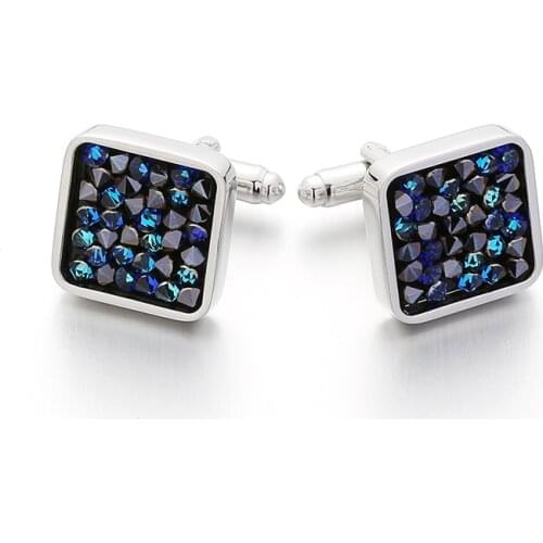 KFLK High Quality Cufflinks for Mens cuff links Custom Luxury Button Shirt Wedding Gifts Crystal Cluster Custom guests