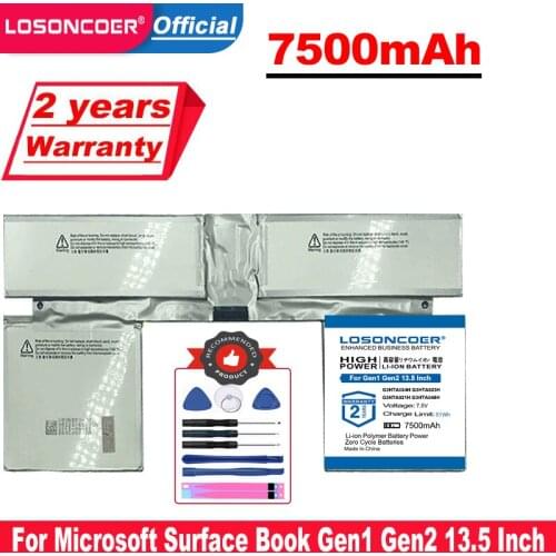 LOSONCOER 0 Cycle 7500mAh G3HTA024H G3HTA023H G3HTA021H G3HTA048H Battery for Microsoft Surface Book 1 Gen1 Gen2 13.5 Inch