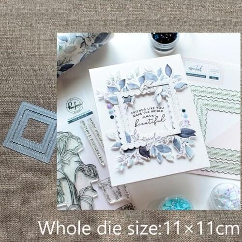 XLDesign Craft Metal Cutting Dies stencil mold SCALLOP SQUARE decoration scrapbook Album Paper Card Craft Embossing die cuts