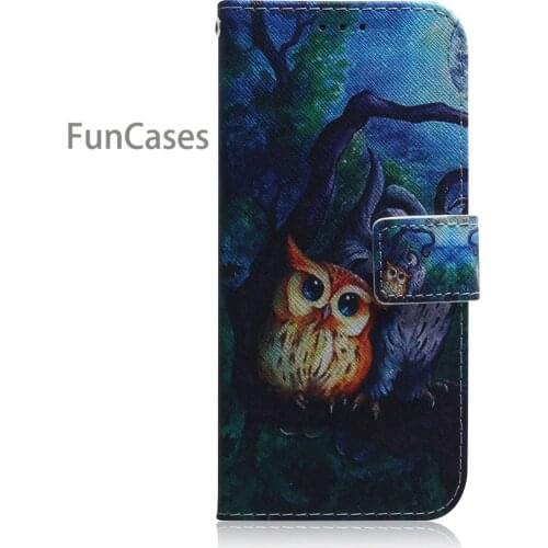Soft TPU Cases For telefoon Samsung M10 Owl PU Leather Book Case Phone Etui Case sFor Hoesje Samsung Galaxy ajax A10 Ajax