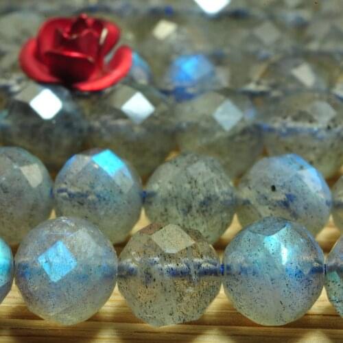 Natural Labradorite Faceted Round Loose Beads Wholesale Gemstone Semi Precious Stone Bracelet Necklace Diy Jewelry Making Design