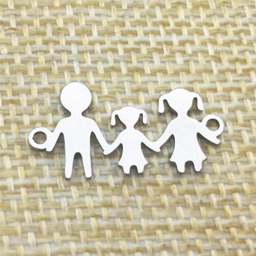 Stainless Steel 10Pcs/lot Vintage Family lOVE Jewelry Connectors For Diy Handmade Charms Diy Jewelry Finding Component