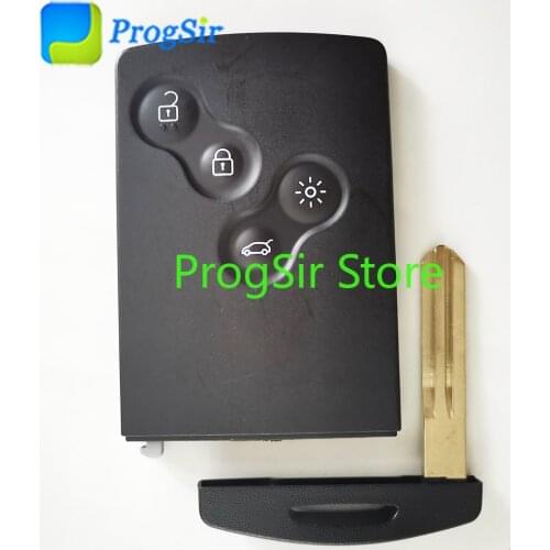 Original Genuine 4 Button 434 MHz Remote Control Card for Renault Clio 4 With PCF7941 Hitag2 ID46 Chip