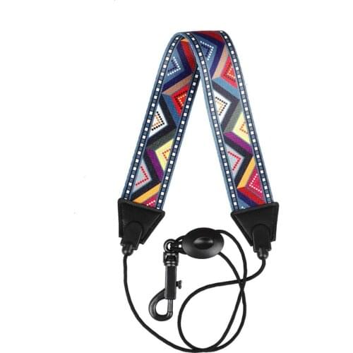 F-73 Adjustable Saxophone Strap Diagonal Pattern Neck Sling for Alto Tenor Clarinet with Hook Clasp