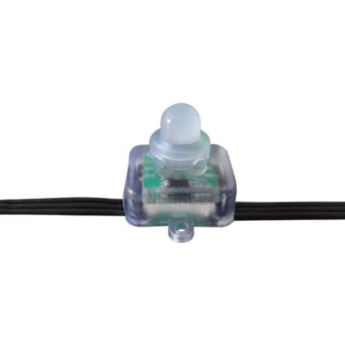 1000X DC5V input BLACK cable addressable WS2801 RGB LED pixel module square type node string light IP68 express free shipping