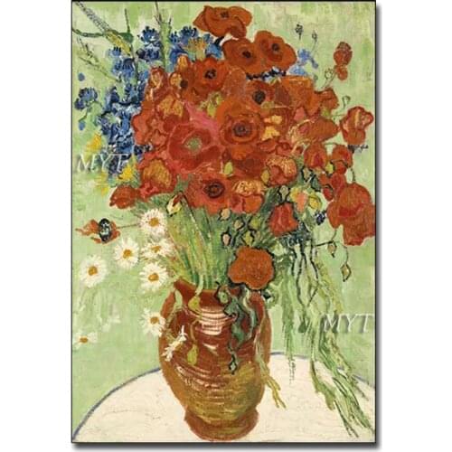 World Famous Textured Flower Canvas Oil Painting Reproduction Canvas Wall Art Grate Paintings Artwork For Living Room Decoration
