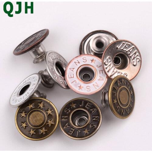20pcs/set 17mm QJH High Quality Metal Buttons with Setting Tools/Storage Jeans Buttons DIY Sewing Accessories for Jackets/Jeans