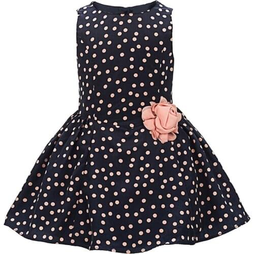 Yatheen Baby Girls 18-24m Dotted Fit-And-Flare Dress Kids Party Dresses