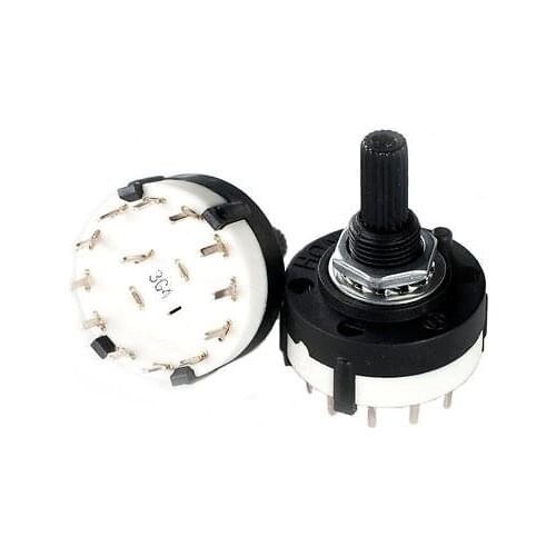 10pcs,1 POLE 4 Position Custom Wiring ROTARY SWITCH 1P4T