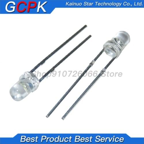 100PCS White light-emitting diodes White turn White 3mm led