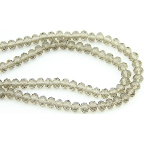 2016 New Arrival Top Quality 2*3-8*10mm Gray Crystal Chandelier Parts Faceted Glass Rondelle Flat Beads Home Diy Free Shipping