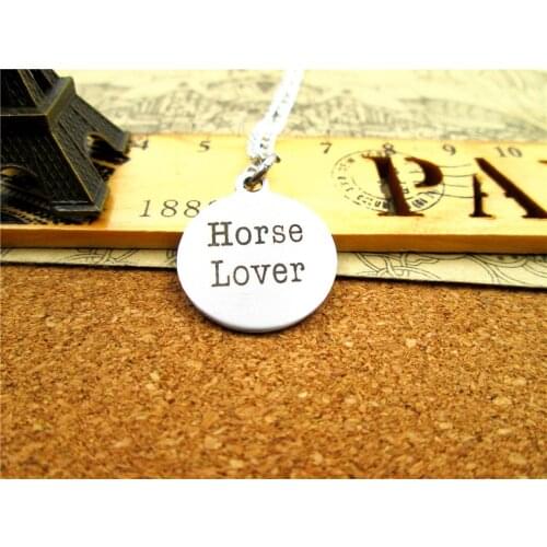 3pcs/lot Fashion stainless steel necklace "horse lover" Charms Pendant necklace Jewelry Gift more style for choosing
