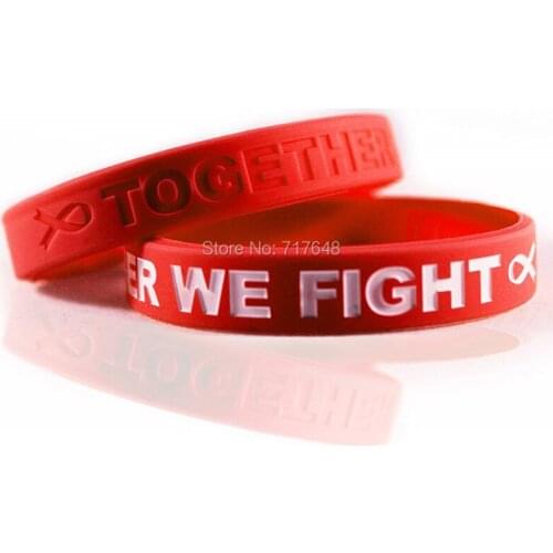 300pcs Awareness Heart Disease Red wristband silicone bracelets free shipping by ePacket A