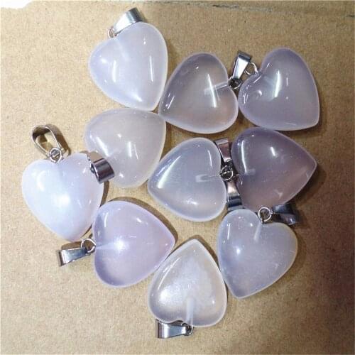 50Pcs 20x20x7mm Wholesale Natural Agate Love Heart Pendant Bead DIY Earrings Handmade Jewelry Accessories S683