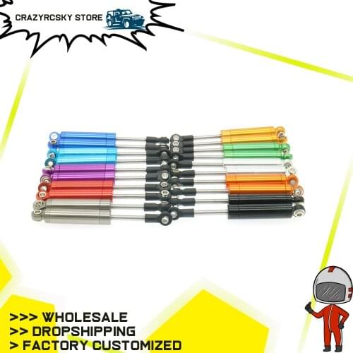 2PCS Alloy Aluminum Rear Shock Absorber Damper Oil Filled Type For Rc Hobby Model Car 1/14 Lc Racing Full Series HM6094 BE6094