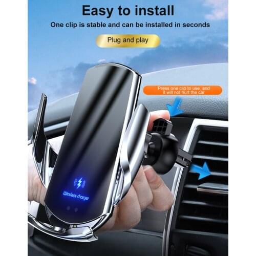 Car Wireless Charger Stand Fast Charging 10W induction open and close car navigation frame for IPhone 11 Pro Max XS Samsung S10